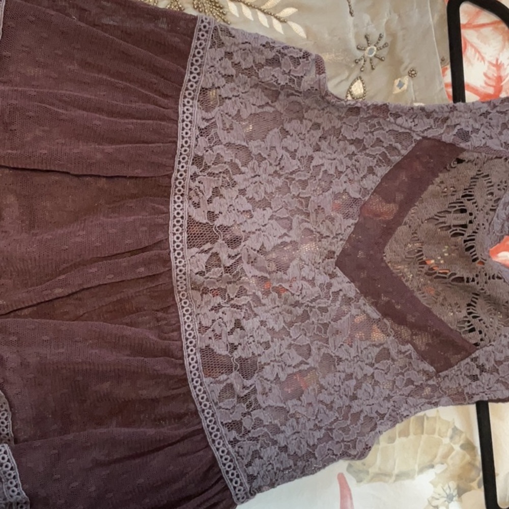 Free people purple lace top